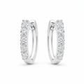 Moissanite Single Diamond Women's Sterling Silver Earrings