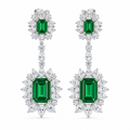 High Carbon Diamond Green Diamond Temperament High-End Earrings