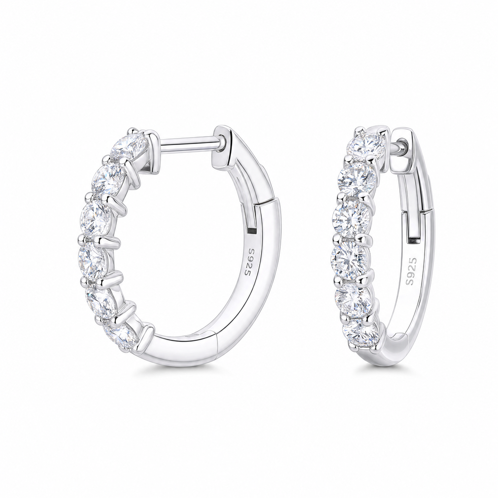 Fashion Personality Diamond Stud Moissanite Earrings