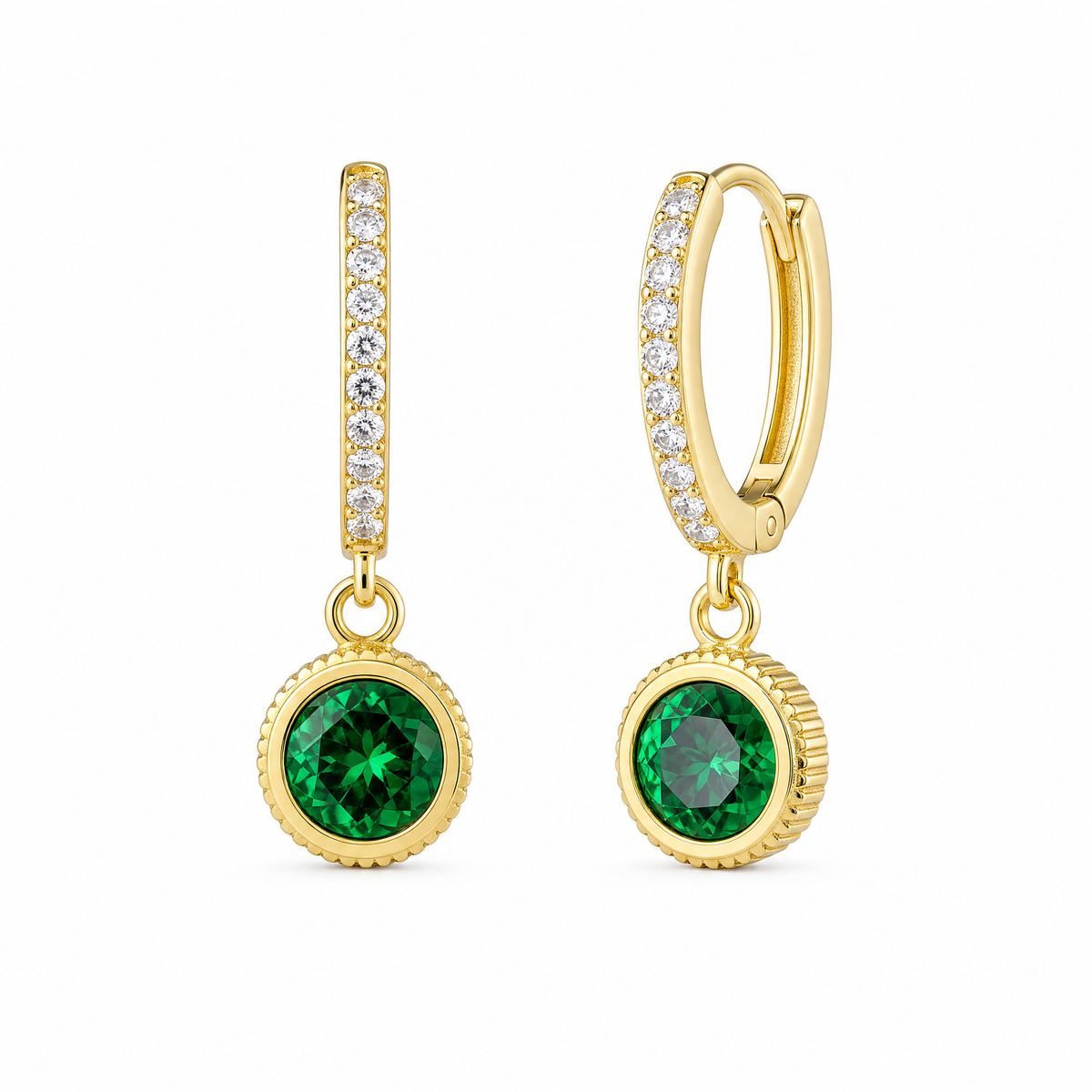 Sterling Silver Blue Artificial Diamond Earrings