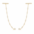 S925 Sterling Silver Earrings Fashion Gold-plated Long Earrings