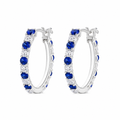 White Green Blue Diamond Earrings