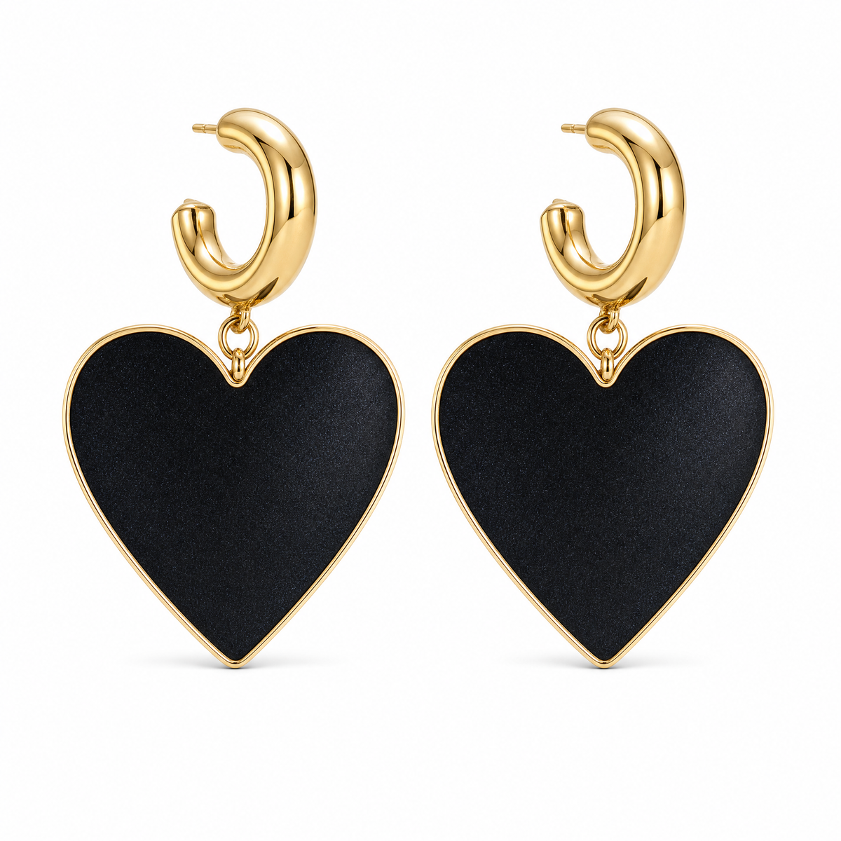 Simple Forest Gold Earrings With Diamonds