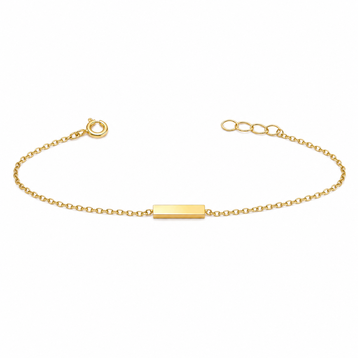 925 Sterling Silver 14K Gold Plated Bracelet