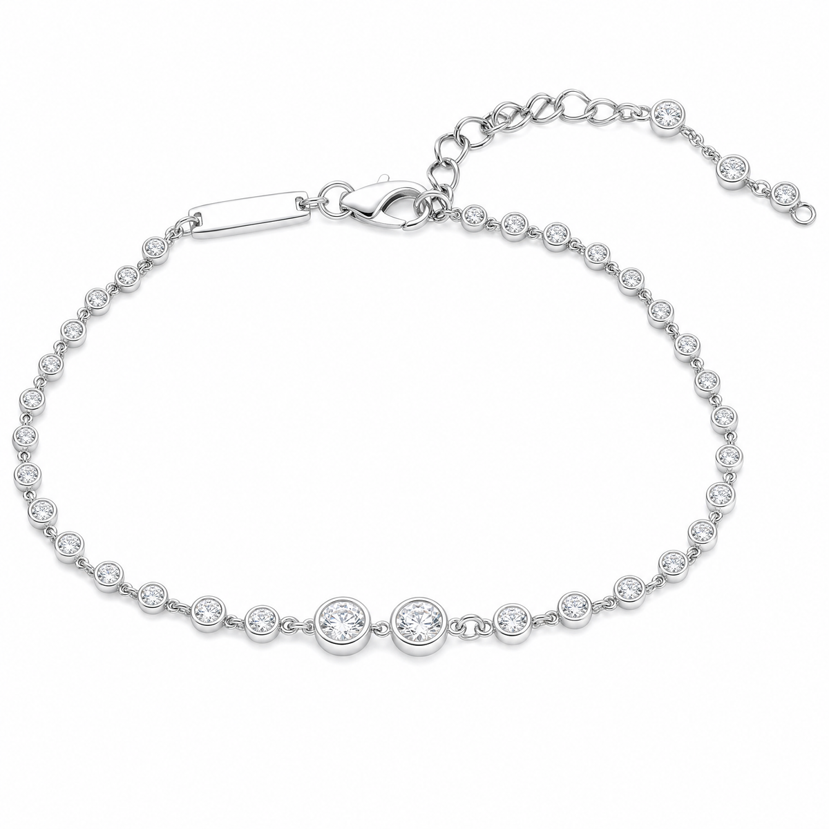 18 Gold Plated Diamond S925 Sterling Silver Bracelet