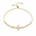 Sparkling Diamond Titanium Steel Gold Bracelet For Women