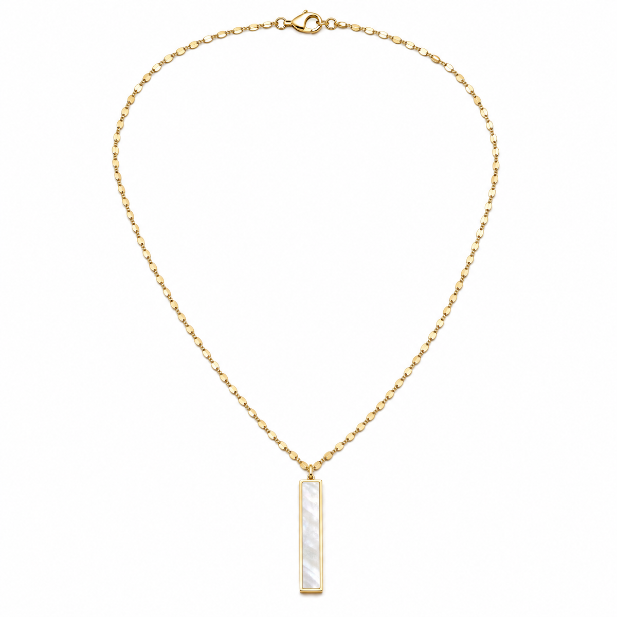 Stainless Steel 14K Gold Natural Necklace