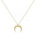 14K Gold Plated Sterling Silver Necklace Light Plate Little Moon