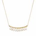 14K Gold Plated Baroque Pearl Necklace Clavicle Chain Tide Jewelry