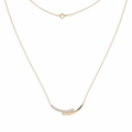 Sterling Silver 14K Gold Clavicle Necklace Minimal Luxury Jewelry