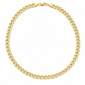 Stainless Steel Necklace 14K Gold Plated Cuban Chain Clavicle Chain