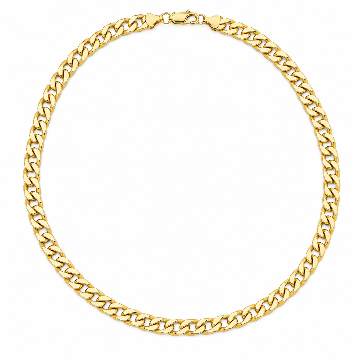 Stainless Steel Necklace 14K Gold Plated Cuban Chain Clavicle Chain