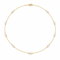 14K Gold-covered Pearl Necklace Female Clavicle Chain