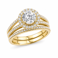 Gold Plated Classic Couple Rings Luxury Matching Jewelry Gifts