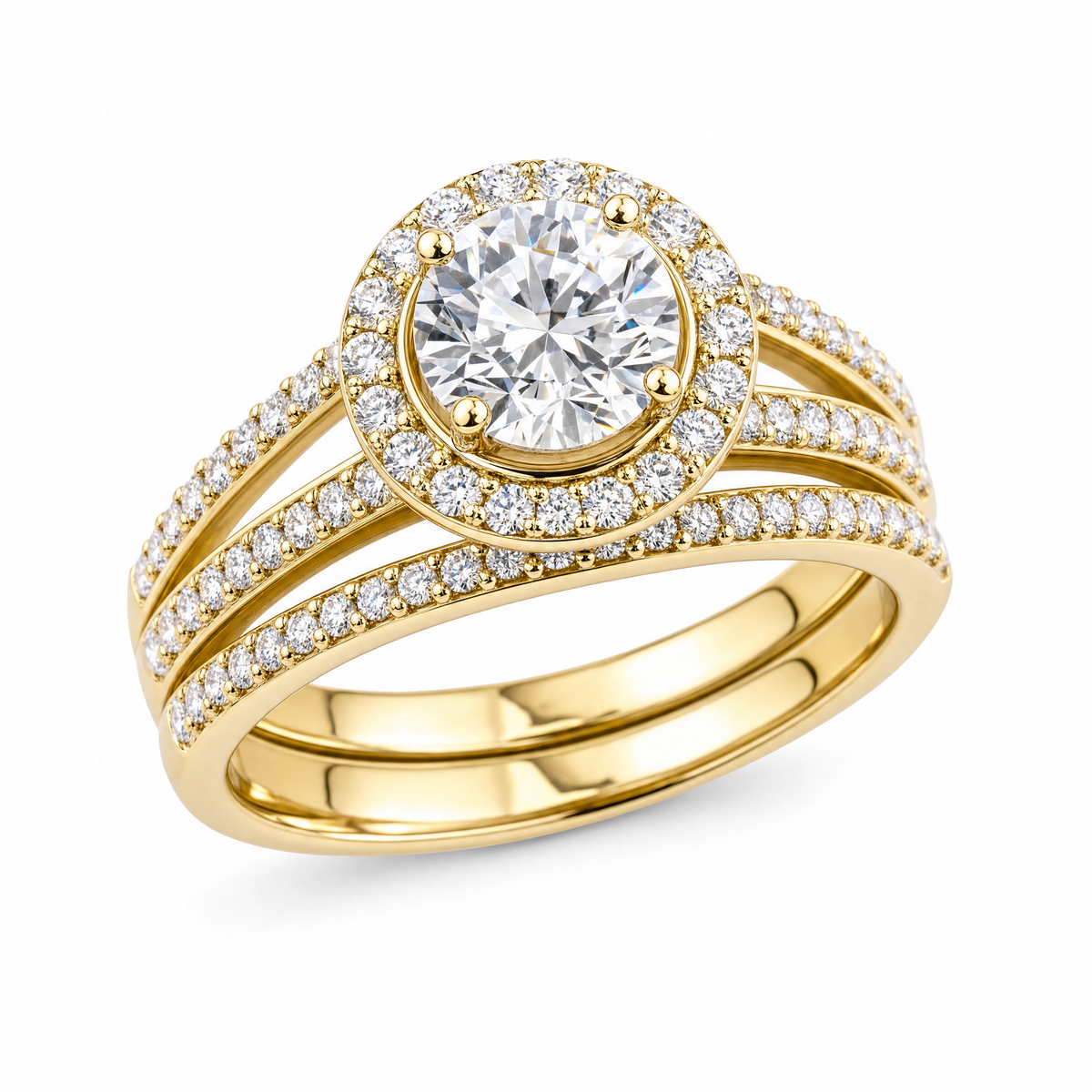 Gold Plated Classic Couple Rings Luxury Matching Jewelry Gifts
