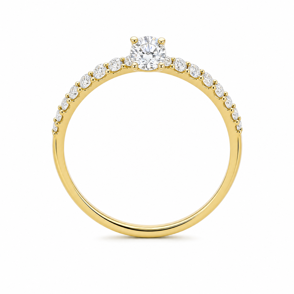 Luxury Cold Tone Index Ring Natural Gem Zircon Adjustable Coupless