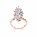 Elegant Couple Rings Zircon Natural Gem Cold Style Luxury Finger Ring