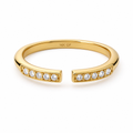Copper Plating 14K Thick Gold Fashion Ring