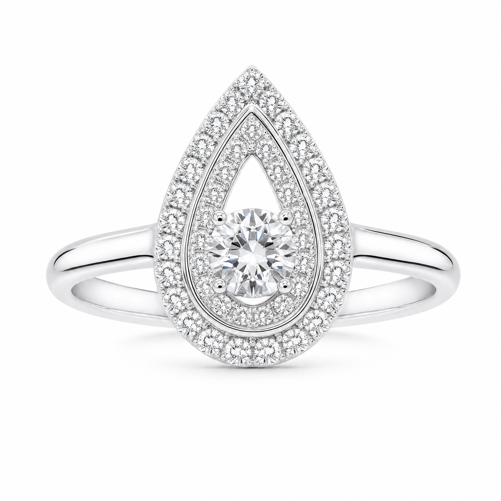 1 Set Large Diamond Moissanite Rings Luxury Fashion Silver Jewelry