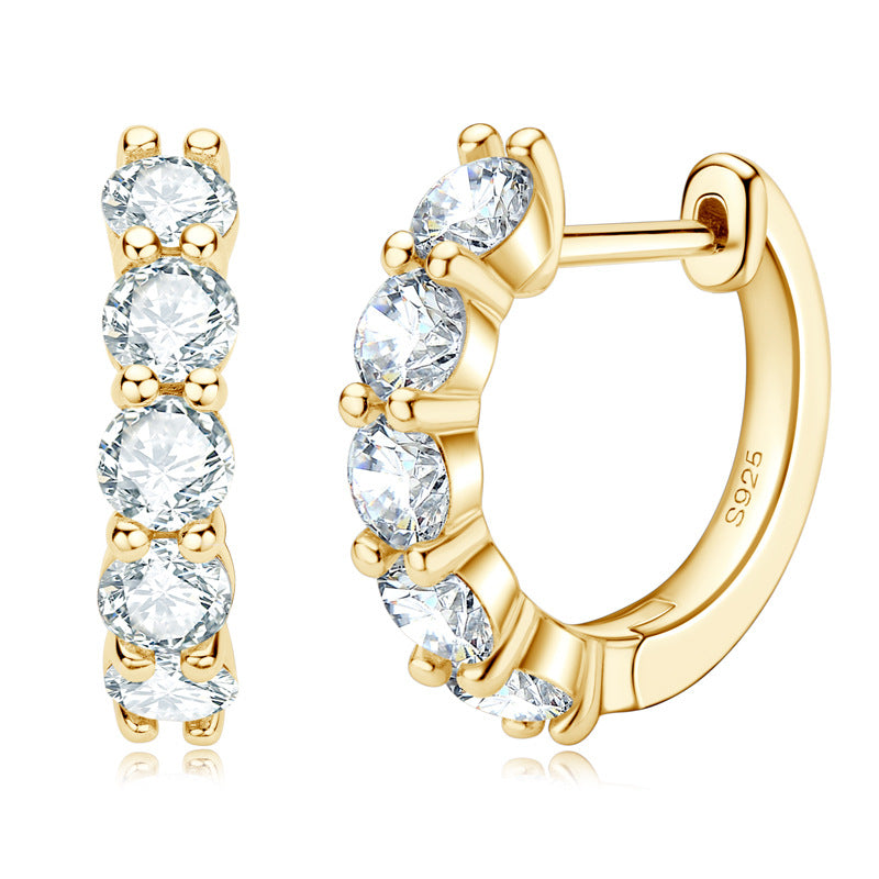 Fashion Personality Diamond Stud Moissanite Earrings