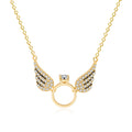 14k Gold Wing Necklace Female Clavicle Chain