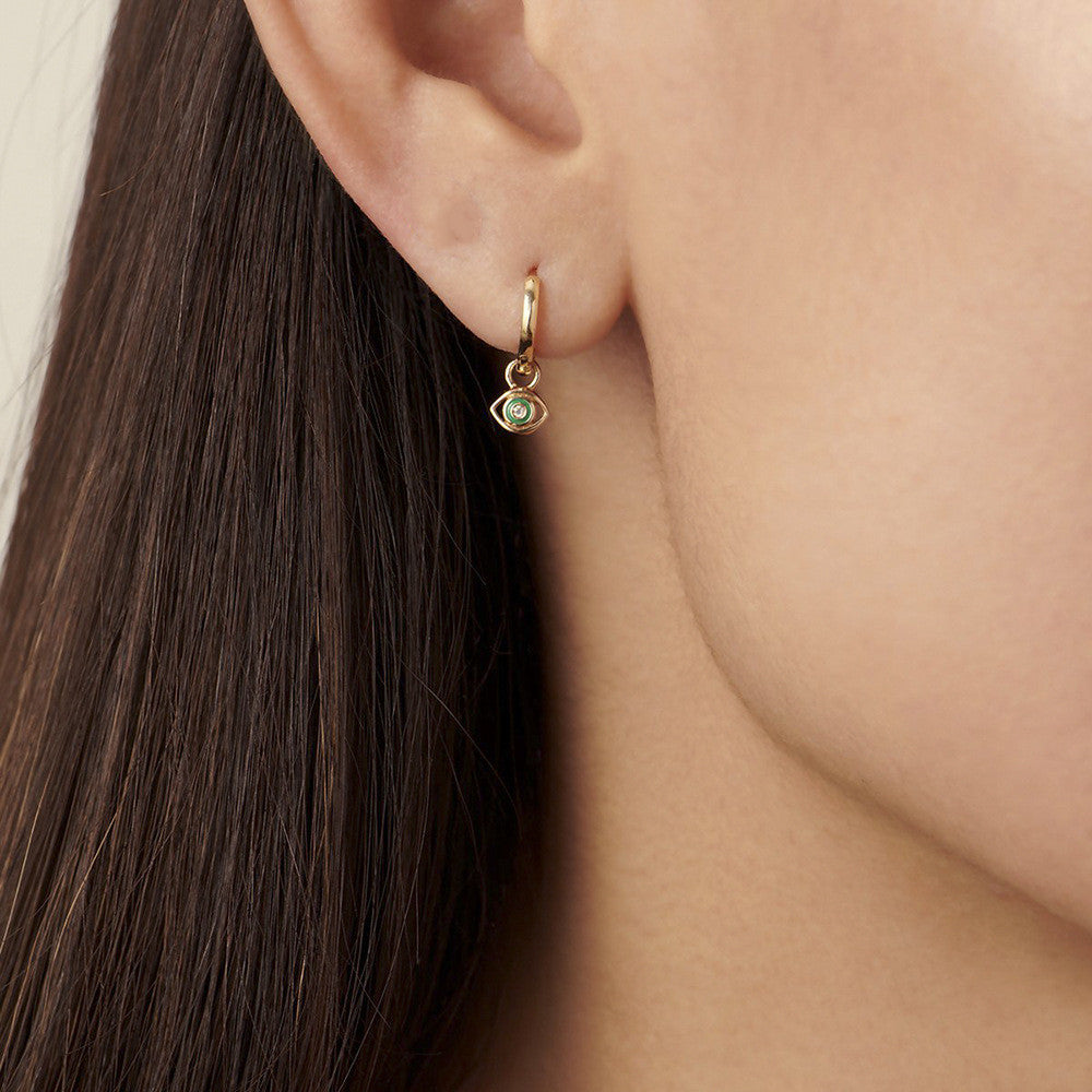 Diamond Devil Eye Stud Earrings Luxury Fashion Jewelry For Women