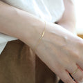 925 Sterling Silver 14K Gold Plated Bracelet