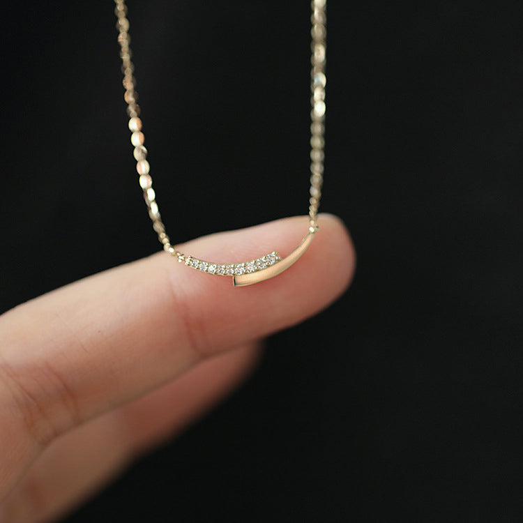 Sterling Silver 14K Gold Clavicle Necklace Minimal Luxury Jewelry