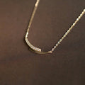 Sterling Silver 14K Gold Clavicle Necklace Minimal Luxury Jewelry