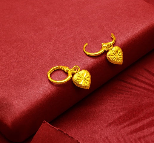 Gold Plated Tassel Flower Asymmetric Leaf Earrings Luxury Wedding Jewelry