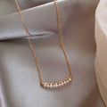 14K Gold Plated Baroque Pearl Necklace Clavicle Chain Tide Jewelry