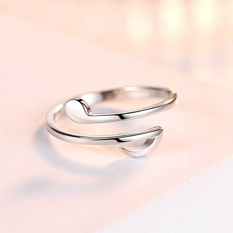 Luxury Jewelry Adjustable Music Rings Wedding Fashion Silver Golds