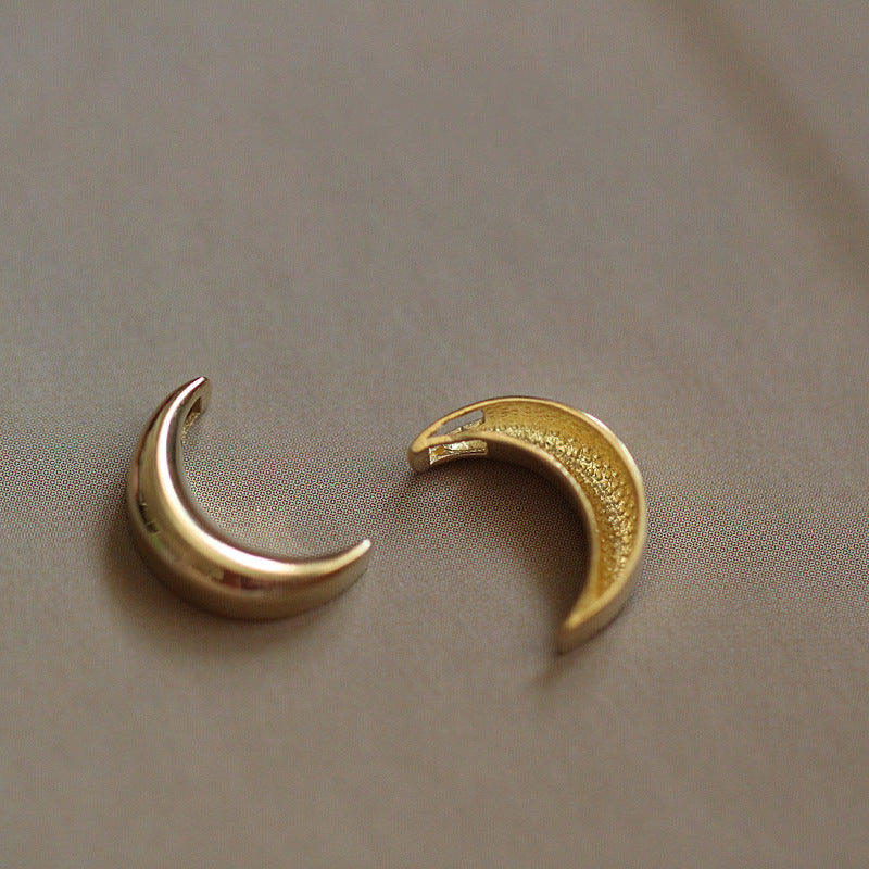 14K Gold Plated Sterling Silver Necklace Light Plate Little Moon