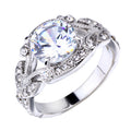 European Princess Leaf Diamond Engagement Ring
