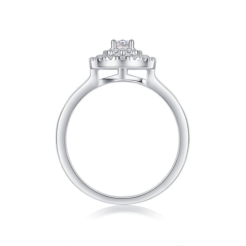 1 Set Large Diamond Moissanite Rings Luxury Fashion Silver Jewelry