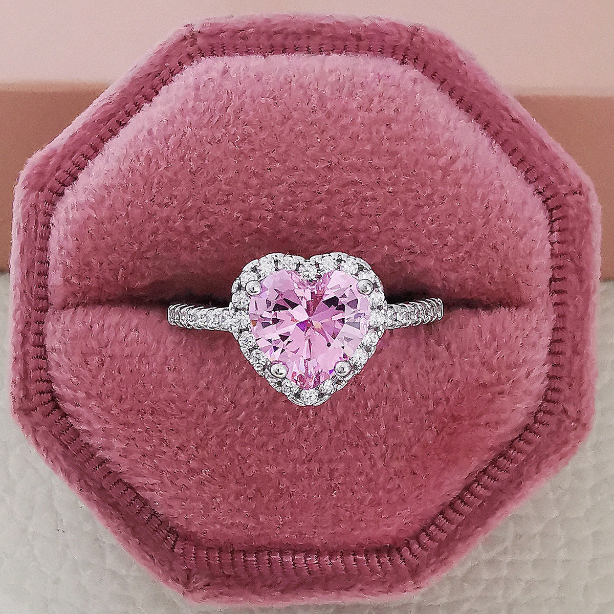 Fashion Luxury Multicolor CZ Wedding Rings Women T Shape Party Gift