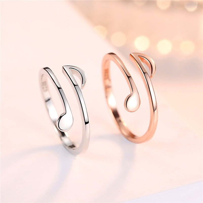 Luxury Jewelry Adjustable Music Rings Wedding Fashion Silver Golds