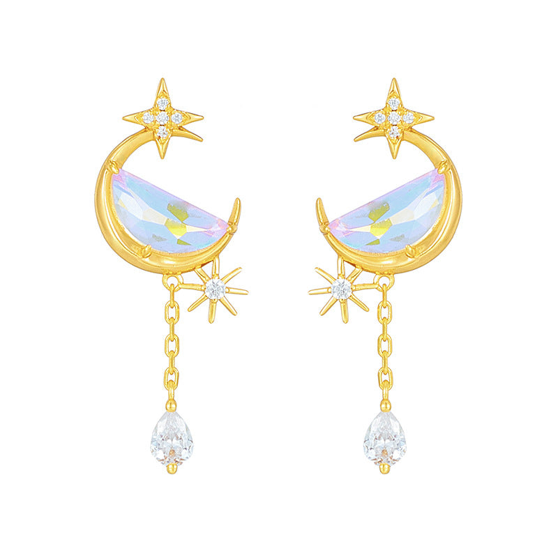 S925 Silver Plated 14K Gold Earrings Luxury Fashion Jewelry
