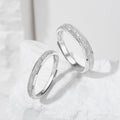 S925 Silver Plain Band Couple Rings Minimal Luxury Gift Jewelry