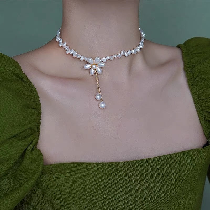 Natural Freshwater Pearl Copper Plated 14K Gold Necklace