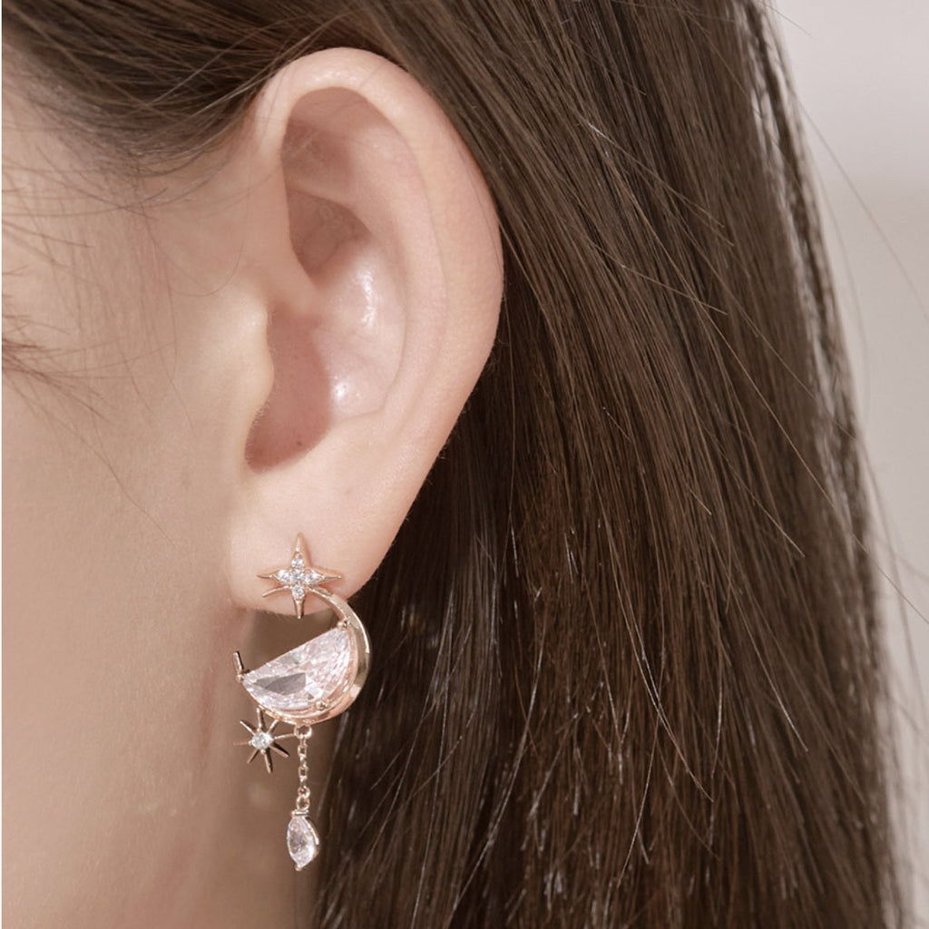 S925 Silver Plated 14K Gold Earrings Luxury Fashion Jewelry