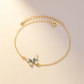 Gold Simple Diamond Inlaid Female Bracelet