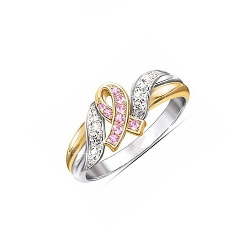 18K Gold Ribbon Diamond Engagement Ring