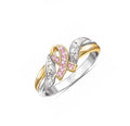 18K Gold Ribbon Diamond Engagement Ring