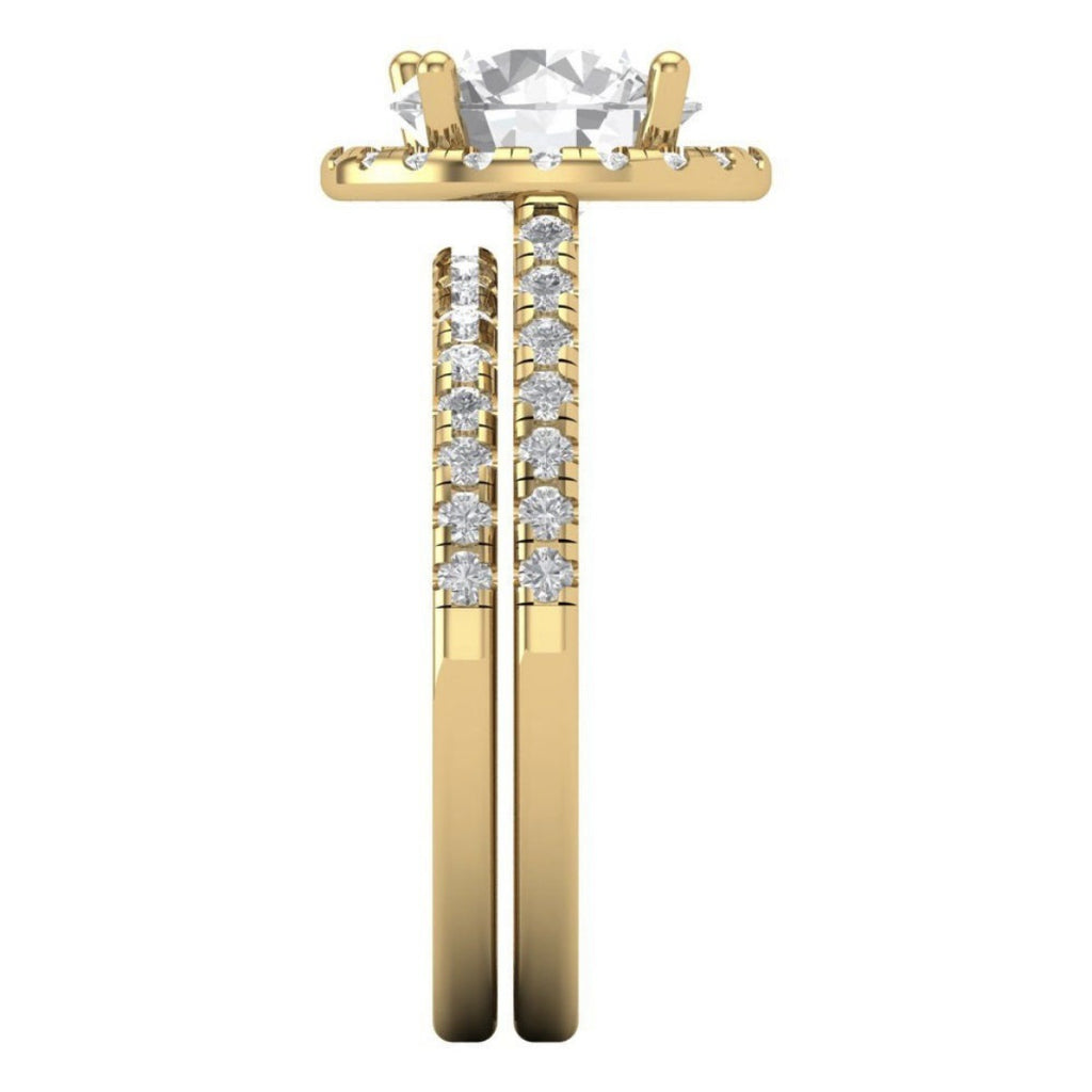 Gold Plated Classic Couple Rings Luxury Matching Jewelry Gifts