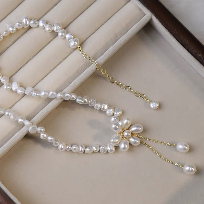Natural Freshwater Pearl Copper Plated 14K Gold Necklace