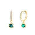 Sterling Silver Blue Artificial Diamond Earrings