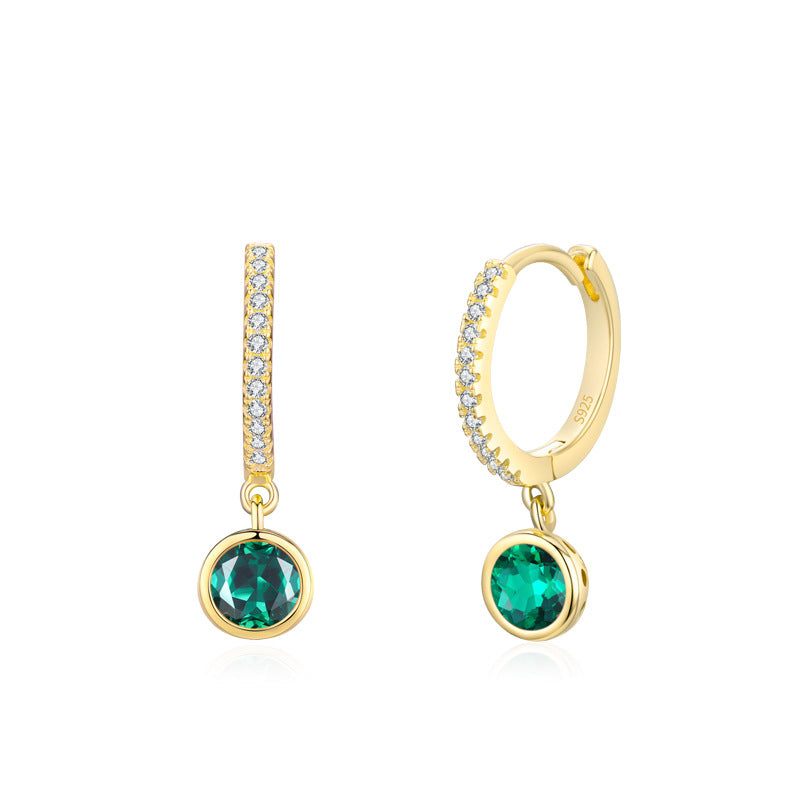 Sterling Silver Blue Artificial Diamond Earrings