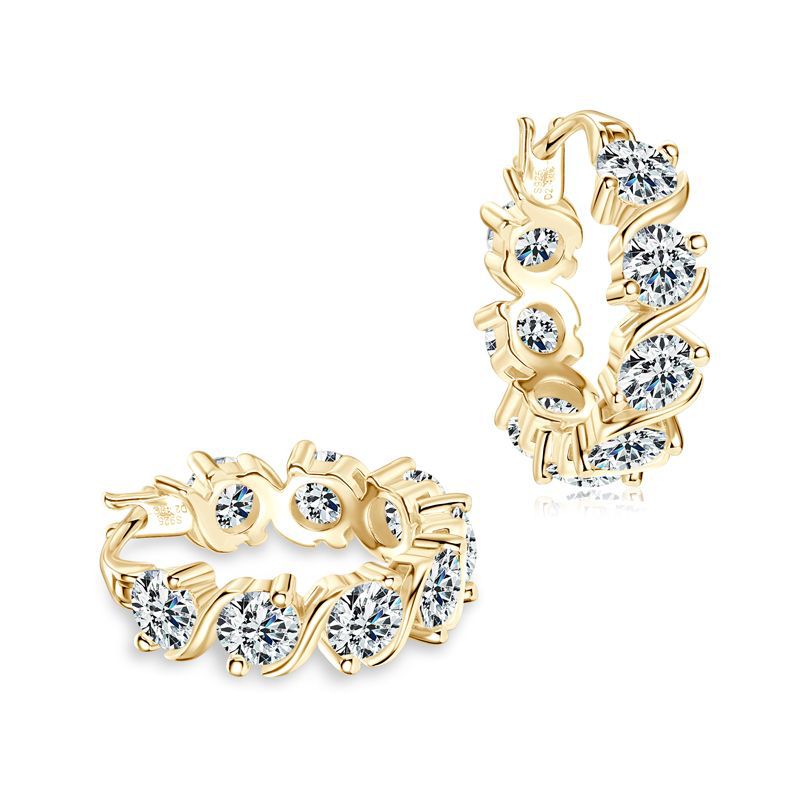 Fashion Personality Diamond Stud Moissanite Earrings