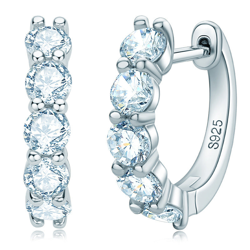Fashion Personality Diamond Stud Moissanite Earrings